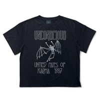 【ラスト1点】unconscious / Skeletal Karma ’87 T-shirt / Faded Night Black