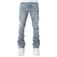GUAPI / STEELl BLUE EMBELLISHED DENIM V2