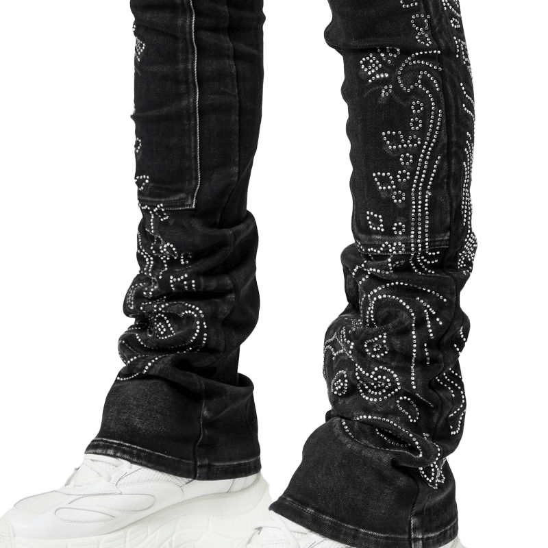 ラスト1点】GUAPI / Vintage Black Paisley Denim | PLUG