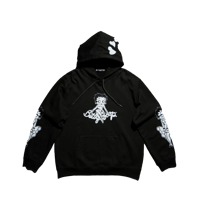 MASTERMIND×BETTY BOOP / BOXY FIT PULLOVER HOODIE / BLK×WHITE