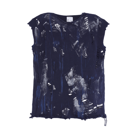 EMOTIONAL WORLD / DISTRESSED KNIT VEST