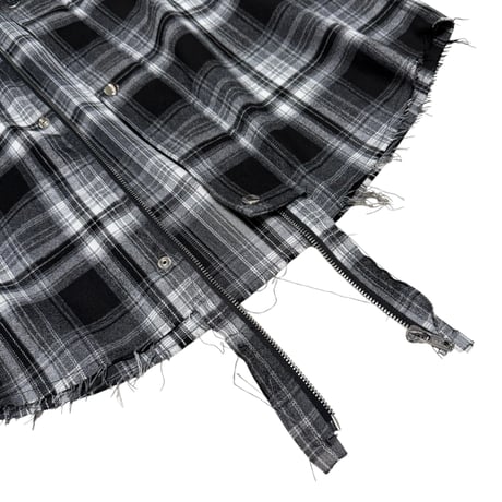 LOIN ARMIS / HOODED OMBRE CHECK SHIRT