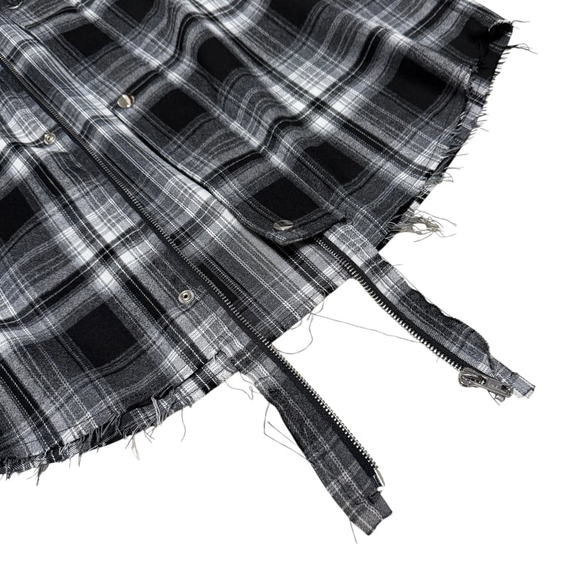 LOIN ARMIS / HOODED OMBRE CHECK SHIRT | PLUG