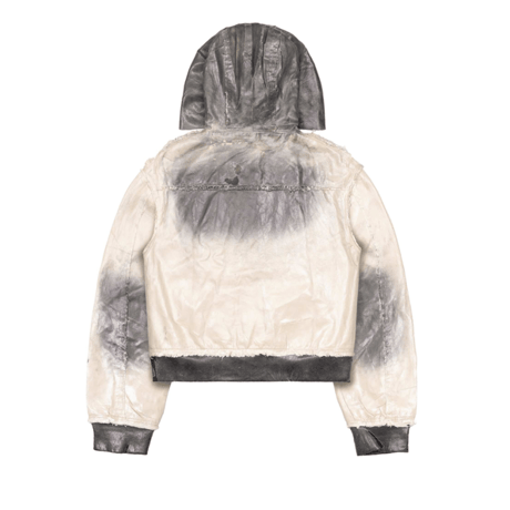 RACER WORLD WIDE / WAXED DENIM BOMBER JACKET / BEIGE