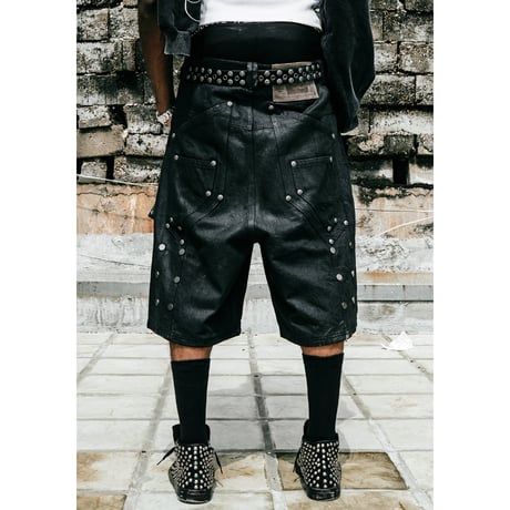 【ラスト1点】Thought We Friends / Rexel Double Knee Work Jorts / BLACK