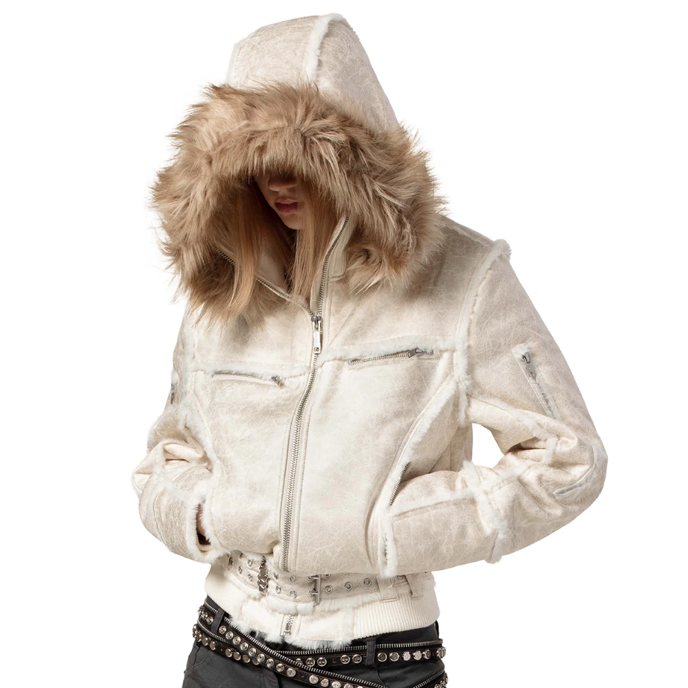 RACER WORLD WIDE / SHEEPSKIN JACKET / WHITE | PLUG