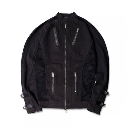 GOLDIE / MULTI BUCKLE WASHED DENIM JACKET