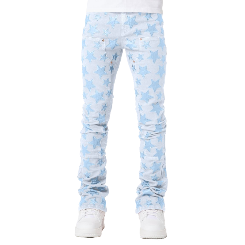 ぐあぴ GUAPI / AQUA BLUE STARS DENIM | PLUG
