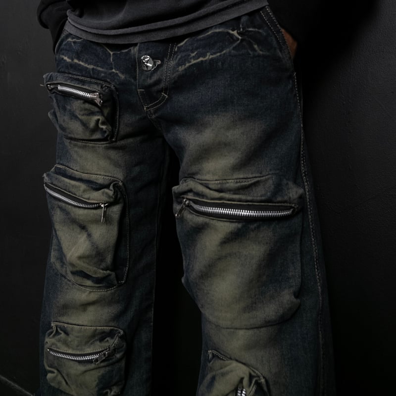 FOGACHINE SIS 22 ブラックワークパンツ FOGACHINE SIS 22 ブラックワークパンツ