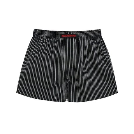 HOUSE NEVER DIES / STRIPE BOXER PANTS / BLACK