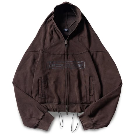 【ラスト1点】GOLDIE / Gc Cocoon Washed Zip Hoodie / BROWN