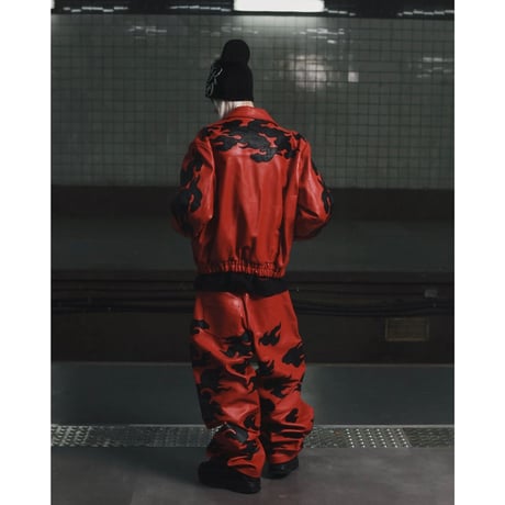 HOUSE NEVER DIES / CLOUD VARSITY JACKET / RED