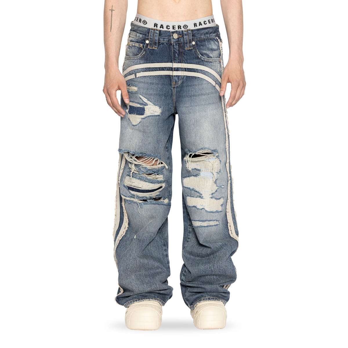 RACER WORLD WIDE / TRACK JEANS / BLUE | PLUG