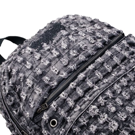 RECKLESS SCHOLARS / CAMMO TRASHED STUDDED BACKPACK / GRAY