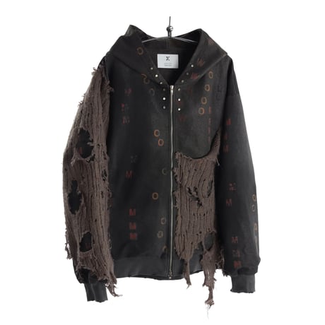 EMOTIONAL WORLD / WOVEN ARMOUR DENIM ZIP UP