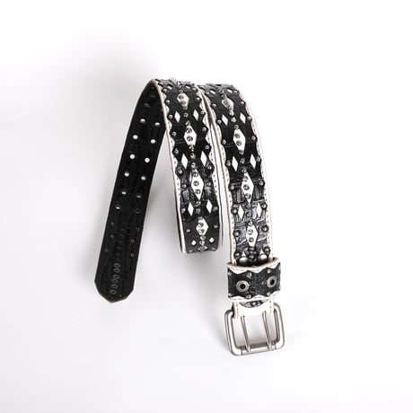 DND4des / CROCODILE PARTTEN DOUBLE LAYER LEATHER BELT