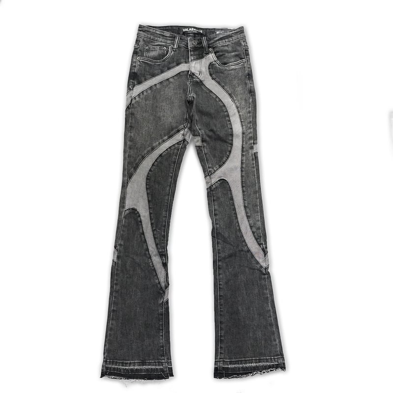 VALABASAS / WILDER GREY WASHED STACKED FLARE JE