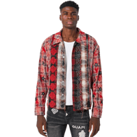 ラスト1点】GUAPI / Blood Red Patch Flannel | PLUG