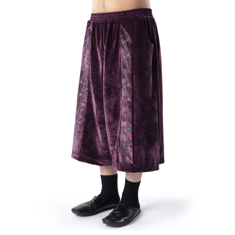 EMOTIONAL WORLD / Rhinestone Shorts / Purple