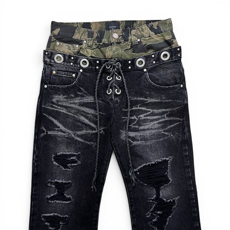 unconscious / 2LAYER CONFLICT FLARE DENIM