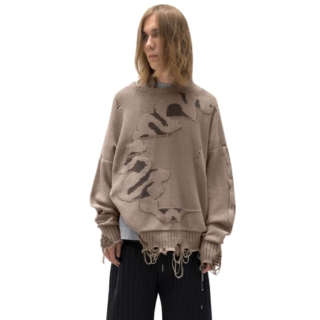MADFRENZY / CORTEX GRUNGE SWEATER / SAND