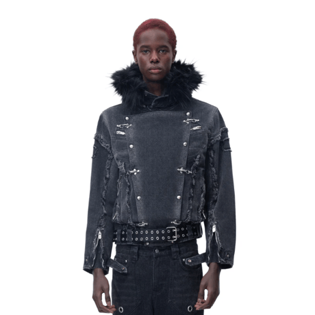 THE BOY HAS NO PATIENCE / BLOOD MOON NIGHT SNAKE PRINT JACKET
