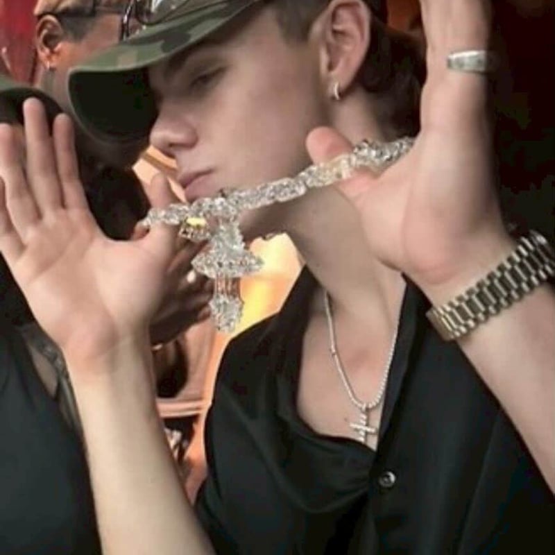 EL Jewlry / HEM CROSS PENDANT & EL CHAIN（clear