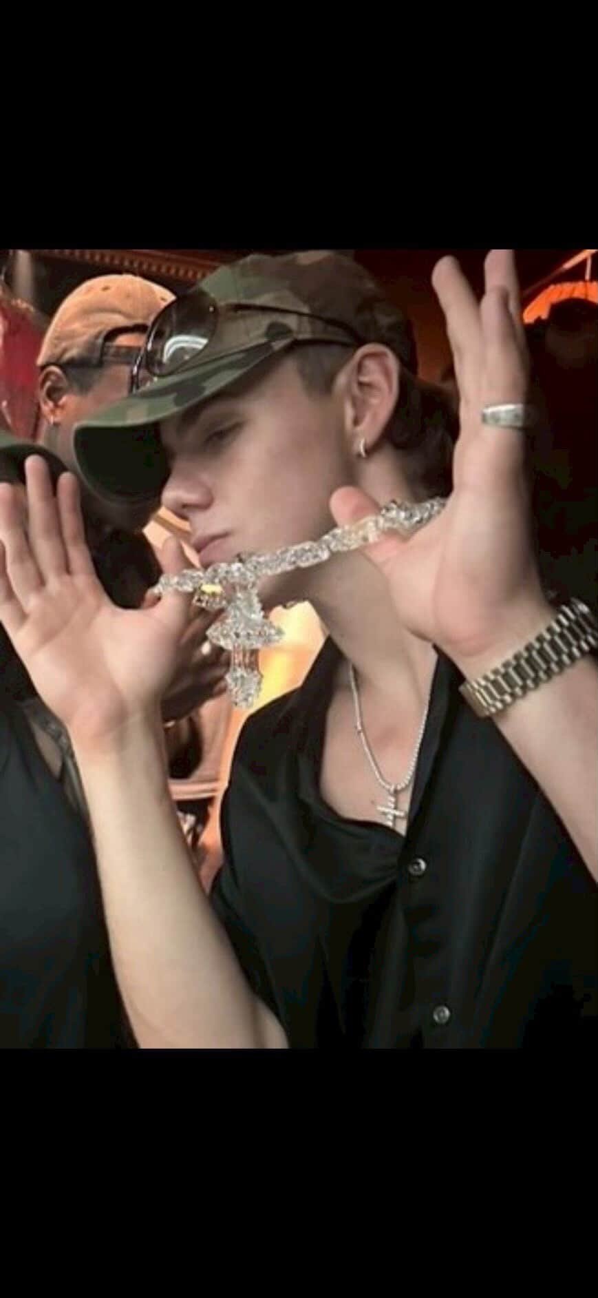 EL Jewlry / HEM CROSS PENDANT & EL CHAIN（clear
