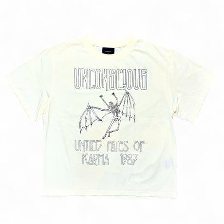 unconscious / SKELETAL KARMA '87 T-SHIRT / BONE WHITE