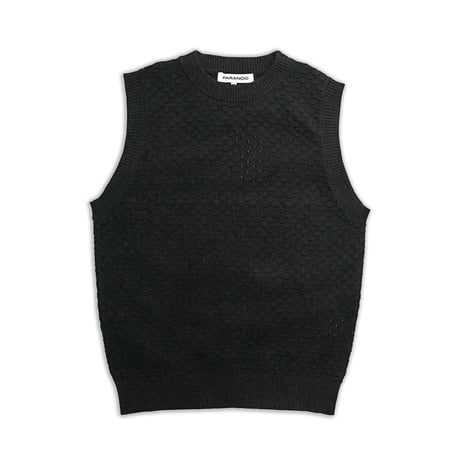 PARANOID / KNIT VEST / BLACK