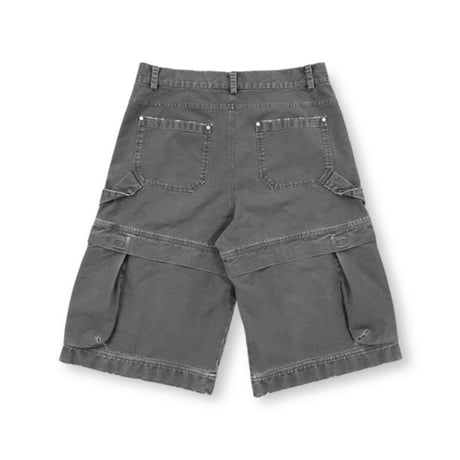 【ラスト1点】side service / LAYERED POCKET SHORTS / CHARCOAL