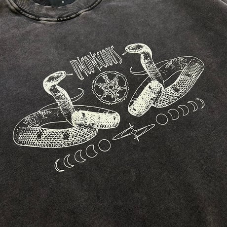 unconscious / Ashen Edge sweatshirt "Snakes" / Dark Gray