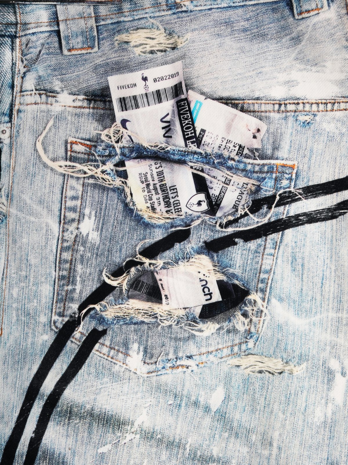 FIVEKOH / S-KING LOOSE FIT LAYERED JEANS | PLUG