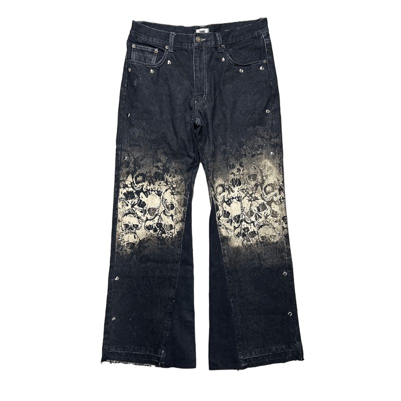 パンツ 00s roen leather pants skull patch if 00s roen leather pants skull レースアップ if - メルカリ