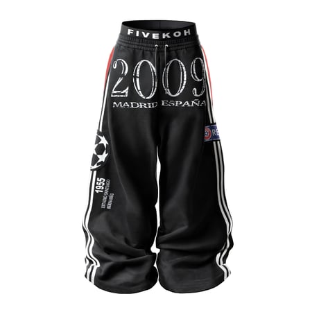 FIVEKOH / BAGGY SWEATPANTS IN BLACK FADED