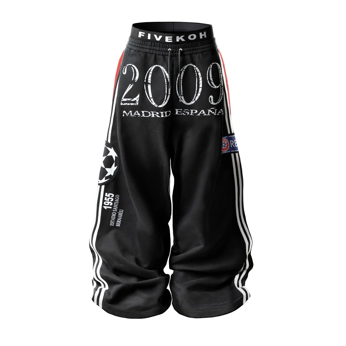FIVEKOH / BAGGY SWEATPANTS IN BLACK FADED | PLUG
