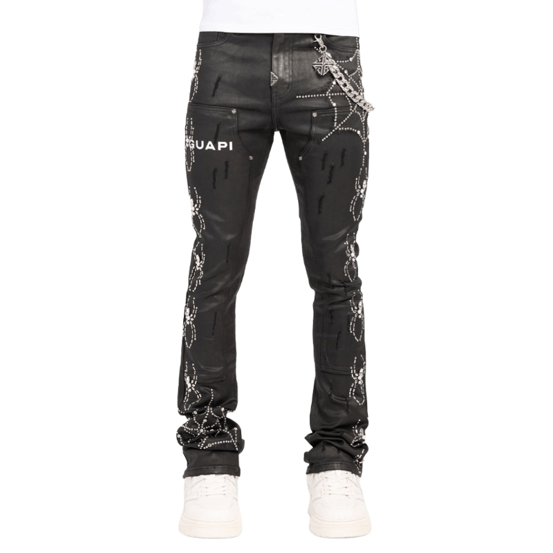 GUAPI / Obsidian Black Waxed Spider Denim | PLUG