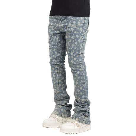 【ラスト1点】GUAPI / VINTAGE BLUE LASER STARS DENIM