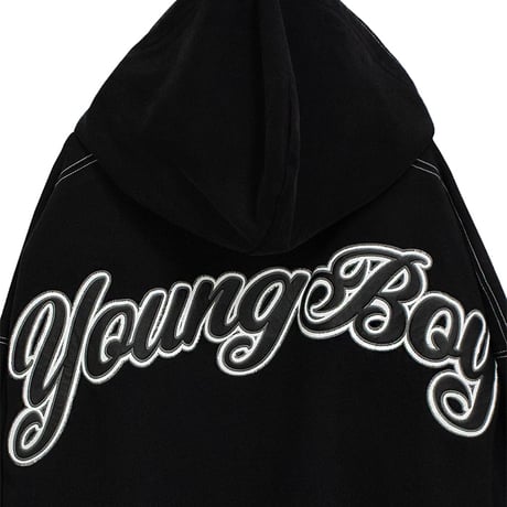HOUSE NEVER DIES / YOUNGBOY PATCH HOODIE / BLACK