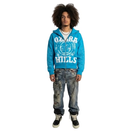 OZARA / HILLS ZIP HOODIE / BLUE