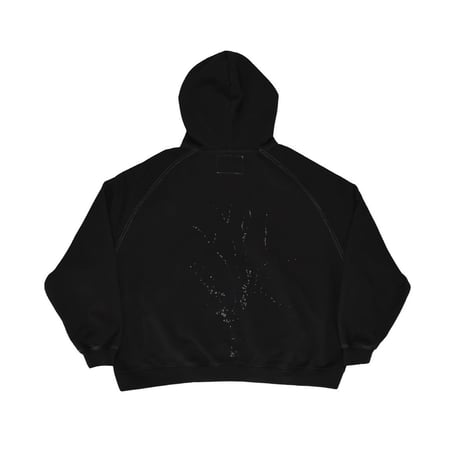 ETERNAL LOVE / BLACK OVERSIZED ZIP UP HOODIE
