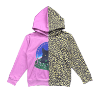 2001 Odysey / PINK LEOPARD RECONSTRUCTED HOODIE