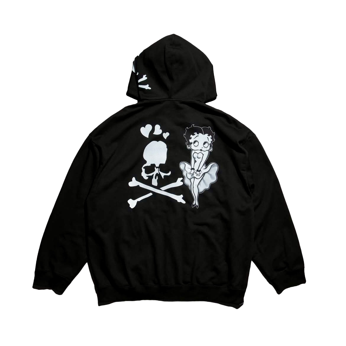 ♥ベティー様♥ MASTERMIND×BETTY BOOP / ZIP HOODIE / BLK×WHITE