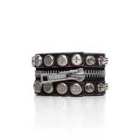 RACER WORLD WIDE / SPLIT BUTTON BRACELET / BLACK