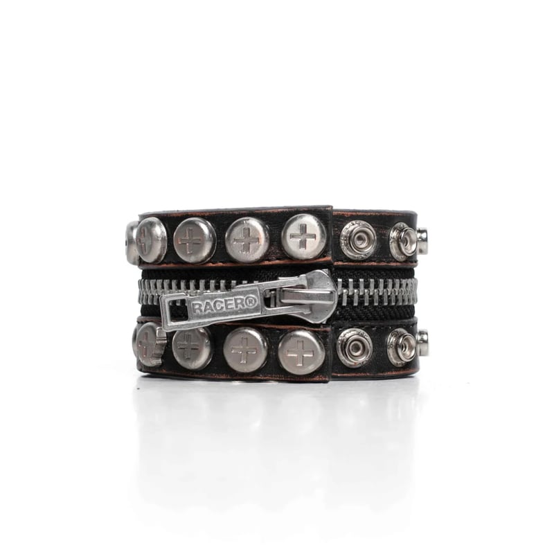 RACER WORLD WIDE / Split Button Bracelet / BLAC