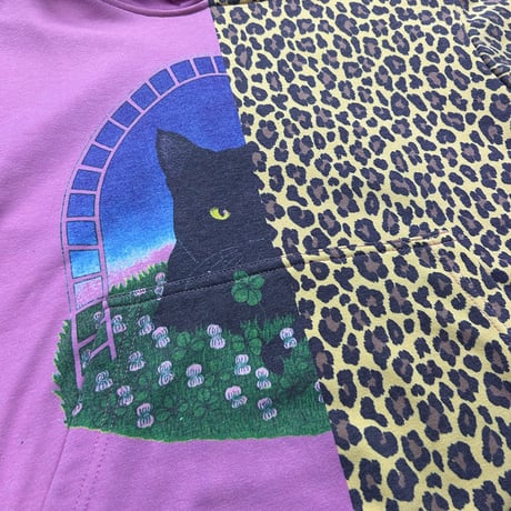 2001 Odysey / PINK LEOPARD RECONSTRUCTED HOODIE