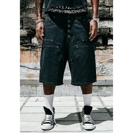 Thought We Friends / Rexel Double Knee Work Jorts / BLUE