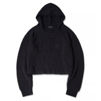 GOLDIE / CROPPED KNIT HOODIE