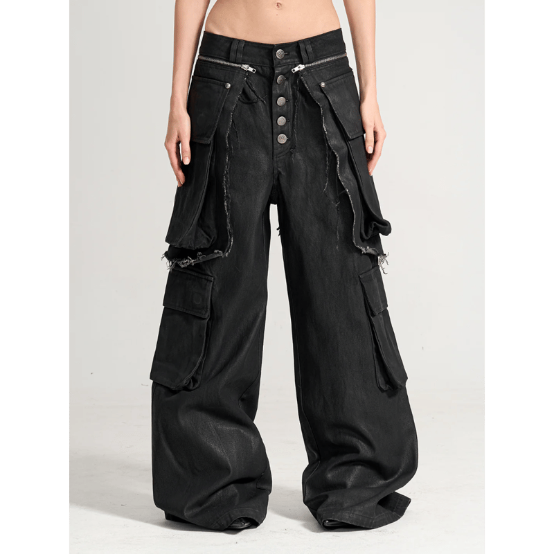 公式オンライン限定　TECHNICAL DENIM5ポケットパンツ　完売品 SERONINE LAB / WAX-BRUSHED LAYERED DENIM PANTS