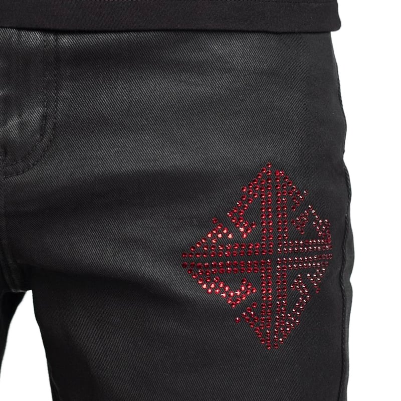 GUAPI / OBSIDIAN BLACK ICON EMBELLISHED DENIM V
